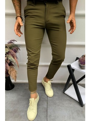 Yakamel Erkek Italyan Kesim Yeni Sezon Trend Kumaş Pantolon