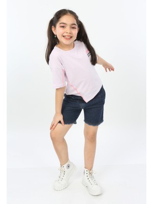 Toontoy Kids Kız Çocuk Enjoyment Baskılı Tişört