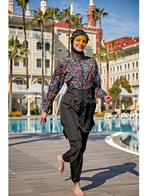 Remsa Mayo Önü Kapaklı Paraşüt Tam Kapalı Tesettür Mayo R104 Neşve