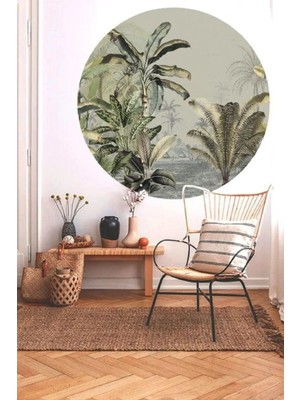 Rüya Ormanı Boho Yuvarlak-Daire Modern Duvar Sticker