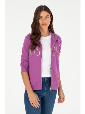 U.S. Polo Assn. Kadın Mor Basic Sweatshirt 50280032-VR038