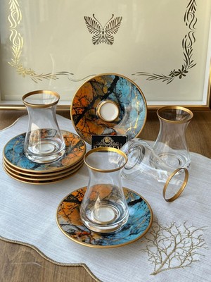 Rossev Lora Ala Çay Seti 6 Kişilik 12 Parça