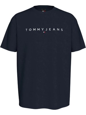 Tommy Hilfiger Erkek Çizgi Logolu T-Shirt