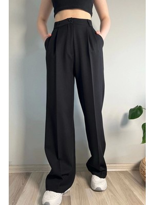Yakamel Kadın Salaş Palozzo Trend Yazlık Kumaş Pantolon