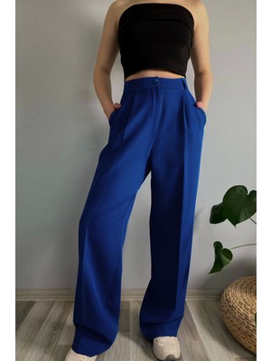Yakamel Kadın Salaş Palozzo Trend Yazlık Kumaş Pantolon