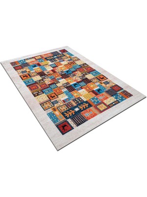 Piksel Halı Multi Patchwork Dijital Baskı Halı