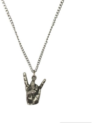 Herşey Nota Bozkurt Işareti Kurt 3D Özel Gümüş Renk Kolye