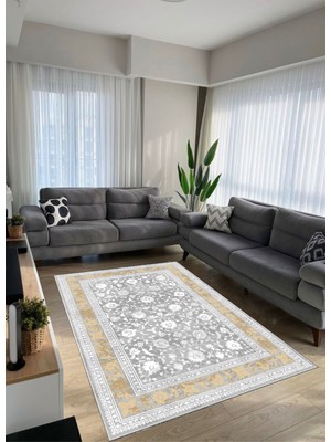 STY Home Yıkanabilir Kaymaz Taban Dekoratif Salon Mutfak Halısı Yolluk