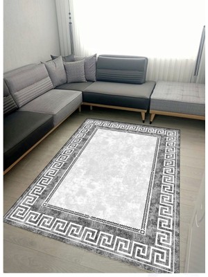 STY Home Yıkanabilir Kaymaz Taban Dekoratif Salon Mutfak Halısı Yolluk