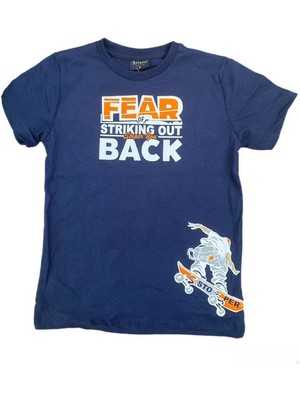 Alp Kids Fear Of Strıkıng Kaykay Baskılı Erkek T-Shirt Şort Çocuk Takım