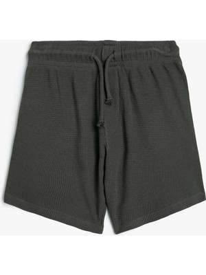 Koton Basic Şort Beli Bağlamalı Pamuklu