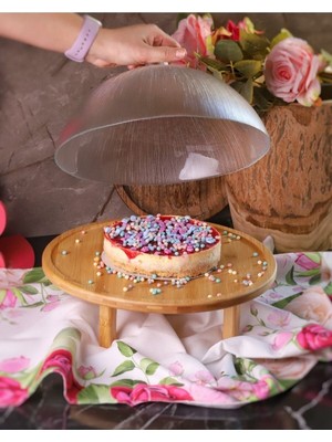 Tekno Trust 2 Kuga - Cam Kapaklı Kek Fanusu 30 cm Kalın 5 L ve Üzeri Kahverengi