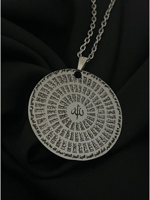 Mervenin Yazı Atölyesi Esmaül Hüsna Yazılı Plaka Kolye (Allah’ın 99 Ismi)