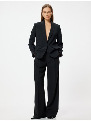 Koton Kruvaze Blazer Ceket Kapaklı Cep Detaylı Regular Fit