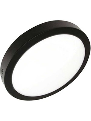 Ack 18W Sıvaüstü Yuvarlak LED Panel Armatür Siyah Gövde Ilık Beyaz 4000K AP03-01811