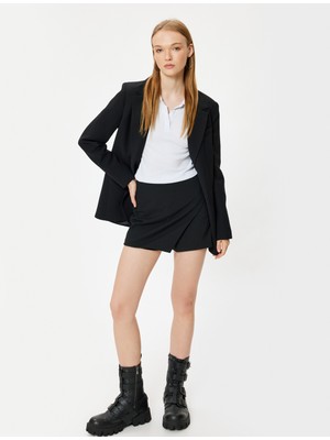 Koton Mini Şort Etek Slim Fit Standart Bel