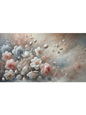 Venspor Pastel Renkli Çiçekler ve Doğal Yapraklarla Bezenmiş Zarif Stüdyo Arkaplanı - Profesyonel Fotoğrafçılık Fonu 200X150CM Arka Plan