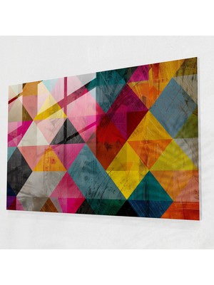 Painted Anarchy Cesur Geometrik Cam Duvar Sanatı - Soyut Sanat, Cam Duvar Sanatı, Duvar Dekorasyonu, Soyut Sanat,