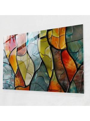 Painted Anarchy Minimalist Dokular Cam Sanatı - Soyut Sanat, Soyut Sanat, Cam Sanatı, Ev Dekorasyonu,