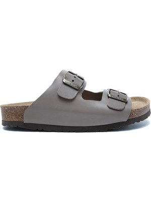 Kifidis Softstep K10260DK Kifidis Soft Step Kadın Çift Bantlı Deri Mantar Terlik 36-41