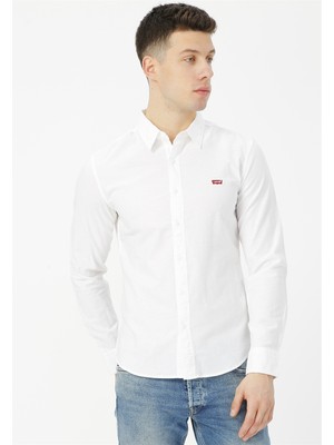 Levi's Levis 86625-0002 Ls Battery Shirt Slim Beyaz Erkek Gömlek Beden: S