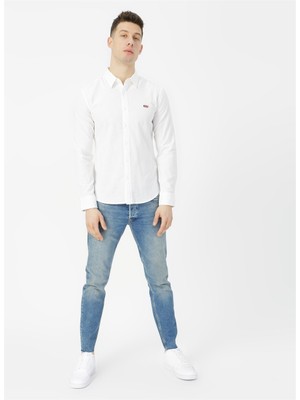 Levi's Levis 86625-0002 Ls Battery Shirt Slim Beyaz Erkek Gömlek Beden: S