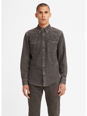 Levi's Levis Siyah Erkek Normal Denim Gömlek Barstow Western Standard Black Wash Beden: L