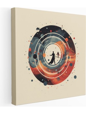 Painted Anarchy Marvel Logosu Kozmik Duvar Tablosu, 30 x 30 cm