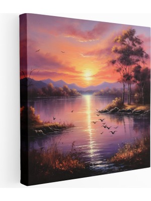 Painted Anarchy Sakin Gün Batımı Kanvas Tablo, 30 x 30 cm