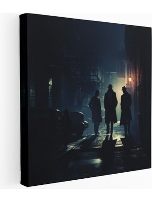 Painted Anarchy Film Noir Marvel Toplantısı Kanvas Tablo, 30 x 30 cm