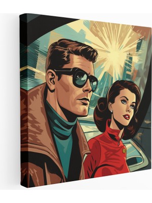 Painted Anarchy Marvel Kahramanları Patlama Kanvas Tablo, 30 x 30 cm