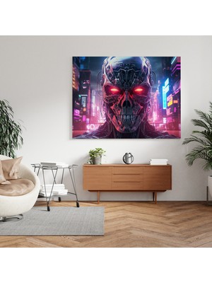 Painted Anarchy Cyborg Fütürizm Kanvas Tablo, 30 x 30 cm