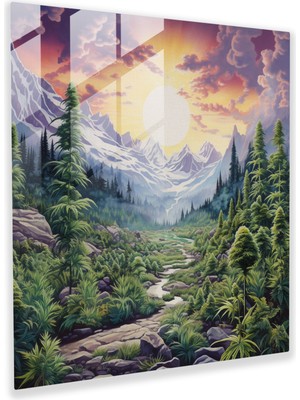 Painted Anarchy Doğanın Otu Cam Baskı - Ot, Duvar Süslemesi, Cam Duvar Sanatı, Cam Sanatı, 30X30
