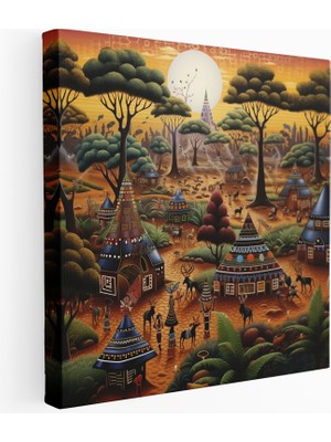Afrika Kabilesi Kanvas Tablo, 30X30