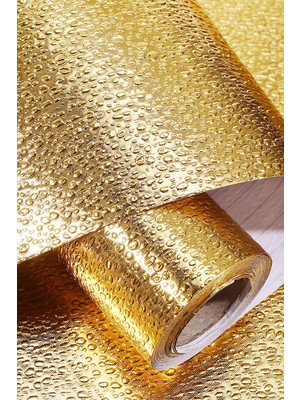 Mobee Yapışkanlı Gold Mutfak Tezgah Folyosu 1m x 40CM Modern Tasarım Kolay Uygulanabilir Folyo