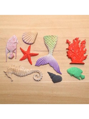 Mermaid Tema Fondan Kalıp Mermaid Kuyruk Denizatı Deniz Kabuğu Denizyıldızı Seaweed Balık Silikon Kalıp Kek Dekorasyon, Çikolata, | Sabun Kalıpları (Yurt Dışından)