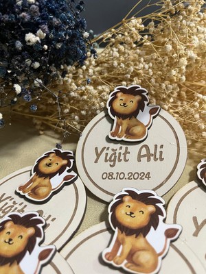 Gift Shoppi Aslan Temalı Ahşap Doğum Günü Magnet