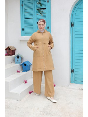 Armine Trend Pantolonlu Ikili Takım Camel 24YT638