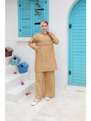 Armine Trend Pantolonlu Ikili Takım Camel 24YT638