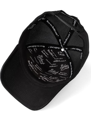 BlackBörk V1 Trucker Aslan - 13CS Kod Logolu  Siyah Şapka (Cap)