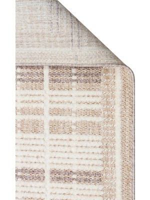 Eko Halı Joy 04 Beige Grey Hav Toz Vermeyen Yumuşak Dokulu Etnik Desenli Modern Iskandinav Kaliteli Halı