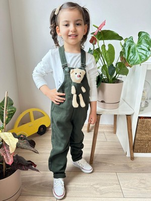 VOSVOSBABY Yeşil Teddy Kot Tulum