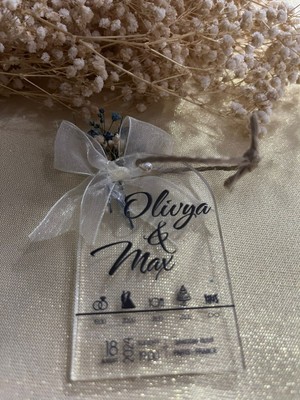 Gift Shoppi Pleksi Mini Düğün ve Nikah Davetiye