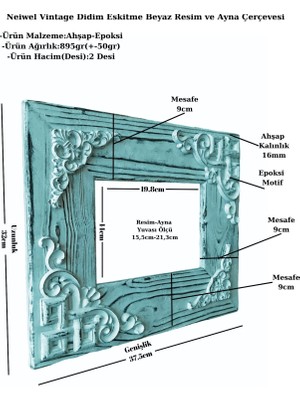 Neiwel Vintage Didim B Ahşap Resim ve Ayna Çerçevesi