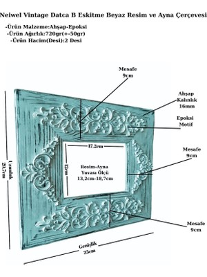 Neiwel Vintage Datca B Ahşap Resim ve Ayna Çerçevesi