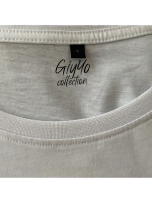 Giyyo %100 Pamuk Basic Oversize Life Yazılı Arka Ön Baskılı T-Shirt