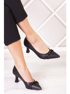 Erkan Saçmacı Adel Siyah Vegan Burma Taşlı Abiye Ayakkabı