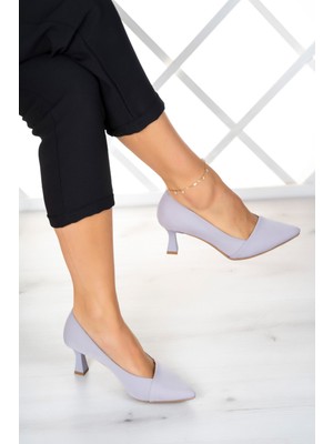 Erkan Saçmacı Laura Plus Gri Krep Abiye Ayakkabı