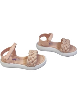 KAFKASLAR AYAKKABI Kafkaslar Yeni Moda Örgü Desenli Yumuşak Kız Çocuk Sandalet