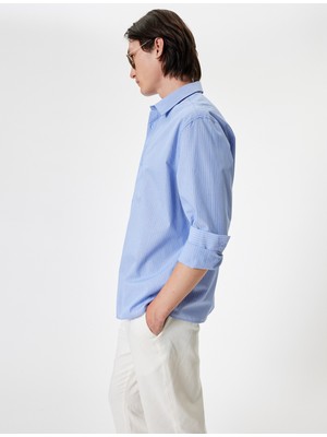 Koton Uzun Kollu Gömlek Düğmeli Pamuklu